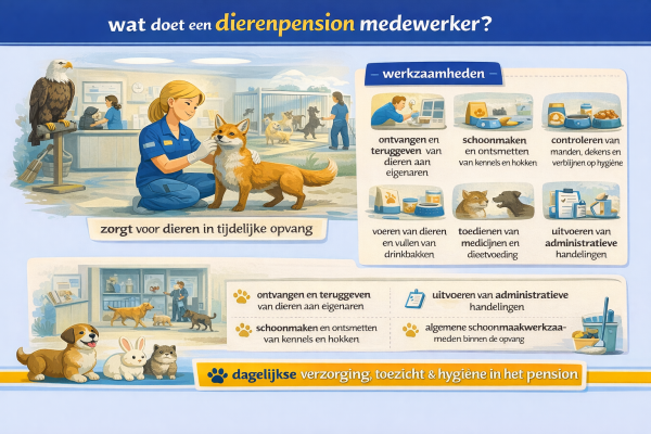 Wat doet een dierenpension medewerker